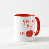 君が僕のさくらんぼだ |ロマンチックな引用文 マグカップ (正面右)