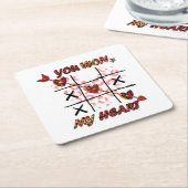 君が僕のハートを勝った |バレンタインデー スクエアペーパーコースター (アングル)