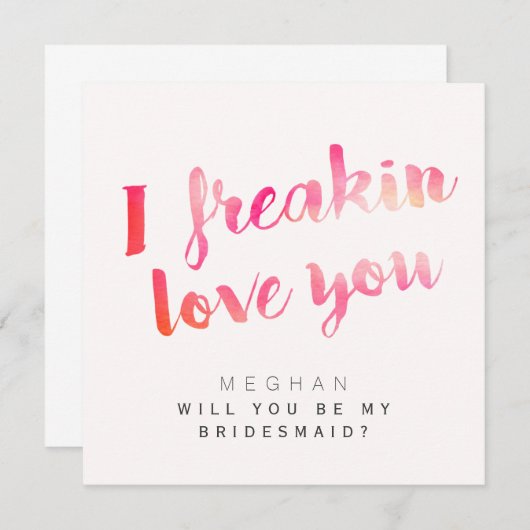 君が僕の花嫁になるなんて大変な男だ 招待状 (正面/裏面)