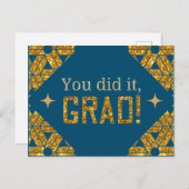 君が卒業カードグリッターした ポストカード (正面/裏面)