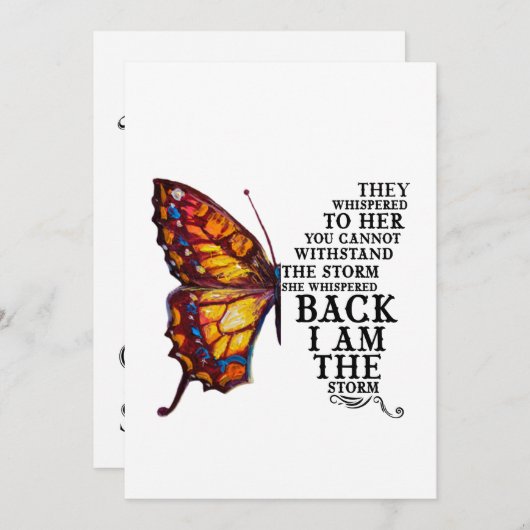 君が嵐に耐えられぬと彼らはささやいた サンキューカード (正面/裏面)