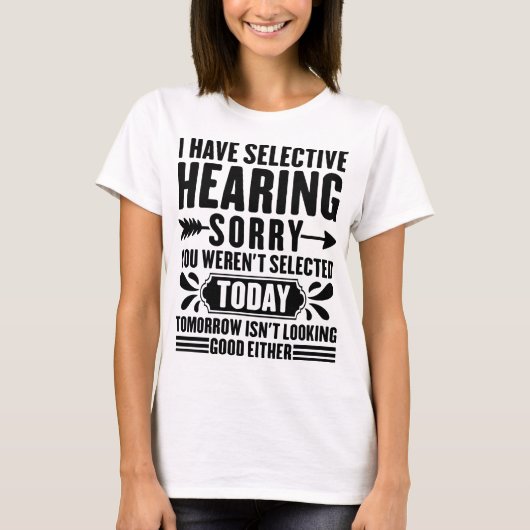 君が悪かったのは聞き捨てだおもしろい Tシャツ (正面)