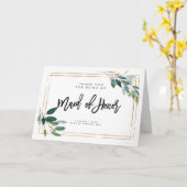 君が感謝していメイド・オブ・オーナー(花嫁付き添い人)だと思う カード (黄色い花)