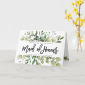 君が感謝していメイド・オブ・オーナー(花嫁付き添い人)だと思う カード (黄色い花)