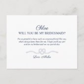 君が海軍の綱とハートがないと結び目が出来ない インビテーションポストカード (裏面)