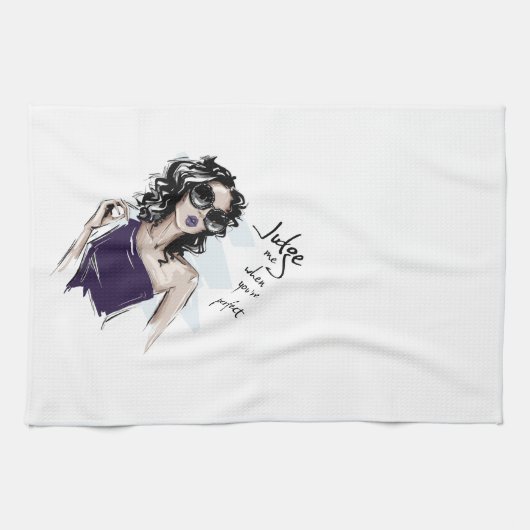 君が申し分が無い時は僕を裁け キッチンタオル (横)