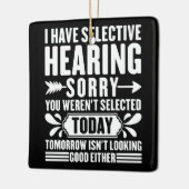君が皮肉で気の毒で僕は聞き耳を立てている セラミックオーナメント (左)