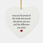 君が自分誇りを持ったのやっている仕事の仲間になるなら セラミックオーナメント (裏面)