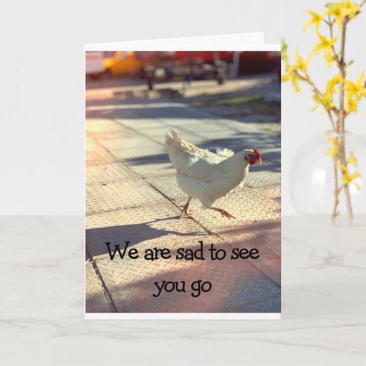 君が行くのを見て私たちは悲しい カード (黄色い花)