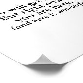 君が行けばシンプル感動的引用文 ポスター (角)