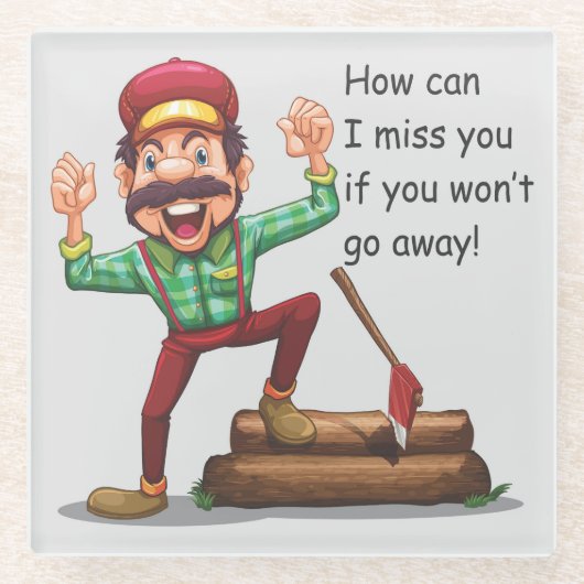 君が行恋しく思くなもしら遠くに ガラスコースター (正面)