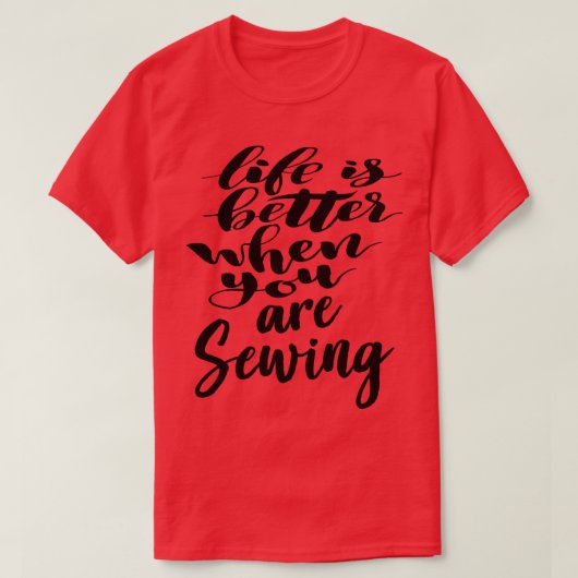 君が裁縫なら命が惜しい Tシャツ (デザイン正面)