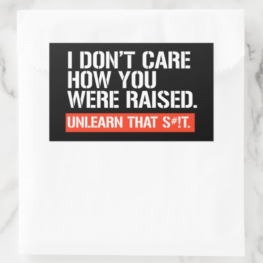 君が角気に棒を持ち上げたわけじゃない 長方形シール (バッグ)