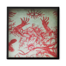 君が赤い目信じでスケッチする目