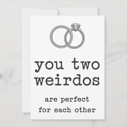 君たち二人は互いに申し分が無結婚い 招待状 (正面)