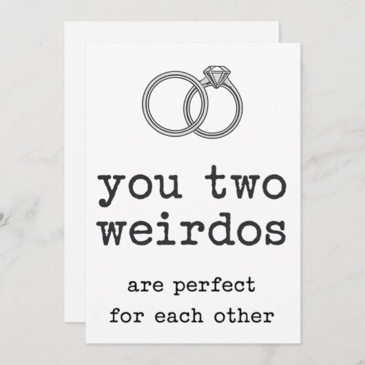 君たち二人は互いに申し分が無結婚い 招待状 (正面/裏面)