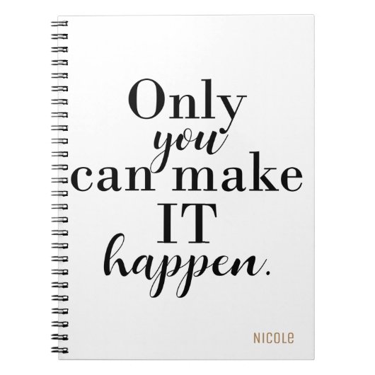 君だけならできるパーソナライズされたカスタム ノートブック (正面)