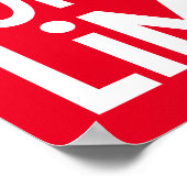 君だけ限界のやる気を起こさせる引用文赤 ポスター (角)