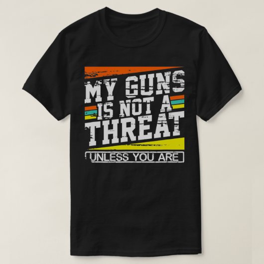 君でなければ僕の銃は脅しにはならぬ Tシャツ (デザイン正面)