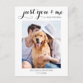 君とペットの犬だけ結婚でデートを済ませる 案内ポストカード (正面)