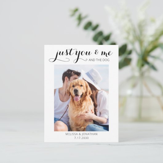 君とペットの犬だけ結婚でデートを済ませる 案内ポストカード (スタンド正面)