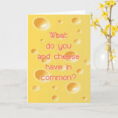 君とユーモアのあるチーズの共通点は? カード (黄色い花)