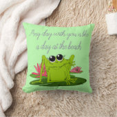 君と一緒にいる日はビーチ枕の日だ クッション (ブランケット)