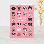 君と一緒にハートのワンフェイスパターン カード (黄色い花)