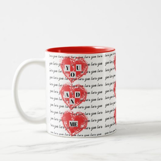 君と僕はバレンタインデーを愛している ツートーンマグカップ (左)