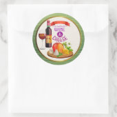 君と僕はワイン・チーズ記念日のように一緒に行く ラウンドシール (バッグ)