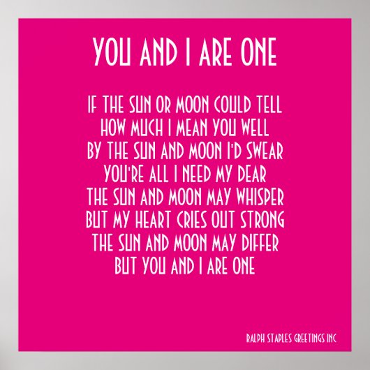 君と僕は一つだ ポスター (正面)