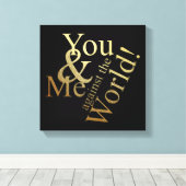 君と僕は反対だ キャンバスプリント (インサイチュ (ウッドフロア))