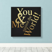 君と僕は反対だ キャンバスプリント (インサイチュ (ウッドフロア))