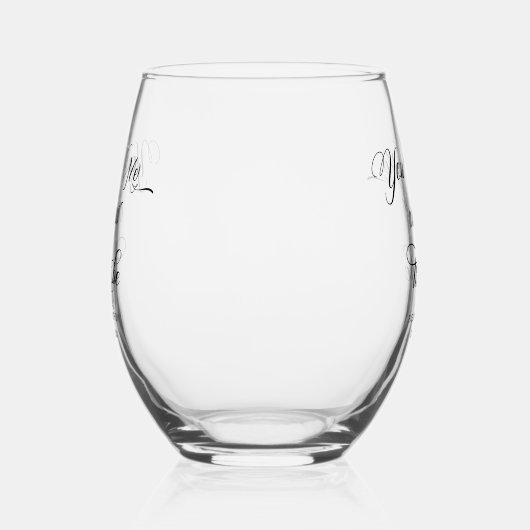 君と僕は君のものだ結婚ろう ステムなしワイングラス (右)