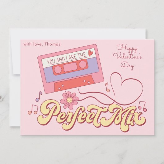 君と僕は完璧なミックスおもしろいバレンタインデー シーズンカード (正面)