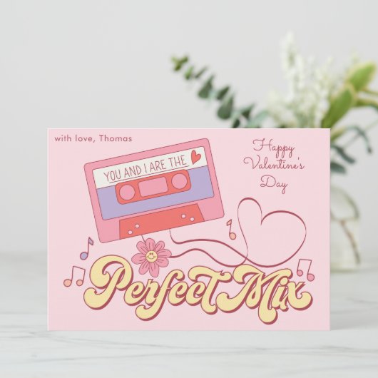 君と僕は完璧なミックスおもしろいバレンタインデー シーズンカード (スタンド正面)