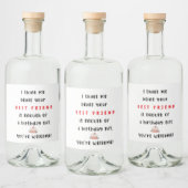 君と友達最高のになればたくさんだ誕生日 リキュールボトルラベル (ボトル)