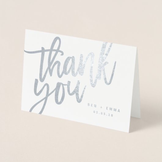 君と君の夫感謝してい人が箔を実在写した 箔カード (正面)