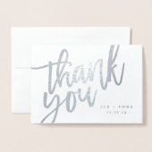 君と君の夫感謝してい人が箔を実在写した 箔カード (封筒付き正面)