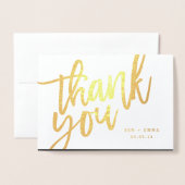 君と君の夫感謝してい人が箔を実在写した 箔カード (封筒付き正面)