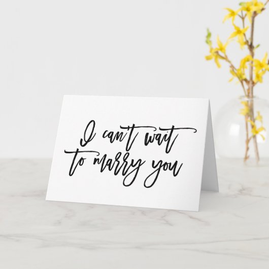 君と結婚するのが待ち遠しい |ウエディングデイカード カード (黄色い花)