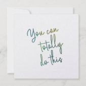 君ならできるよ 5.25 x 5.25 カード (正面)