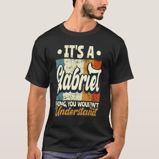 君には分からないことはゲイブリエルだ Tシャツ (正面)