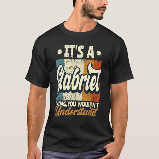 君には分からないことはゲイブリエルだ Tシャツ (正面)
