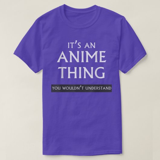 君には分からないようなアニメだ Tシャツ (デザイン正面)