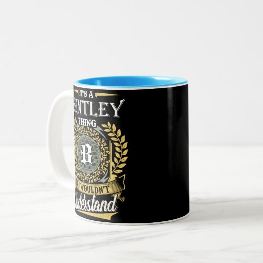 君には分からないようなベントレーの仕業だ ツートーンマグカップ (正面左)