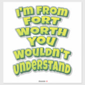 君には分からないフォート出身だ シール (シート)