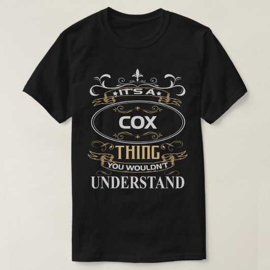 君には分からないCoxの事だ Tシャツ (デザイン正面)