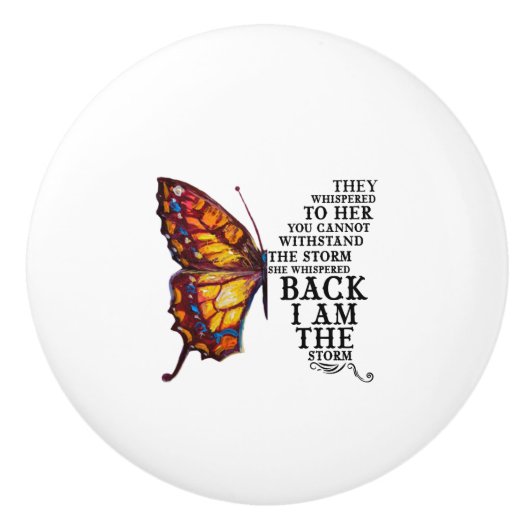 君には耐えられぬと彼らは彼女にささやいた セラミックノブ (正面)