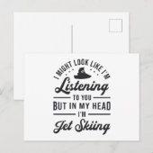 君に聞はジェットスキーのウォータースポーツをジェット ポストカード (正面/裏面)